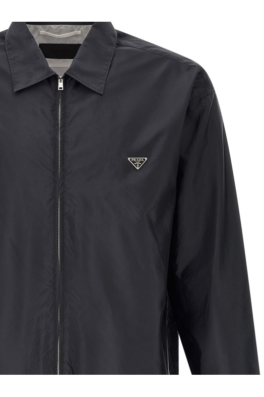 'Re-Nylon Piuma' overshirt Blue