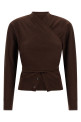 'Trompe L'Oeil' effect cardigan Bordeaux