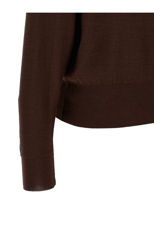 'Trompe L'Oeil' effect cardigan Bordeaux