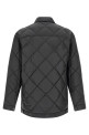 Quilted down jacket with logo Black