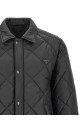 Quilted down jacket with logo Black