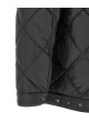 Quilted down jacket with logo Black