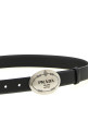 Ремінь з овальною пряжкою, чорний PRADA 1CM3102HILF0002