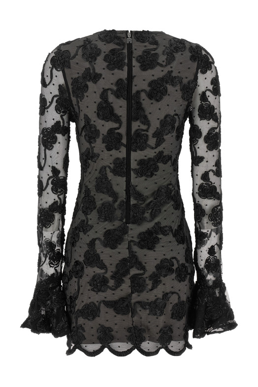 'Flower Mesh' dress Black