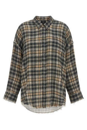 Raw cut hem shirt Gray