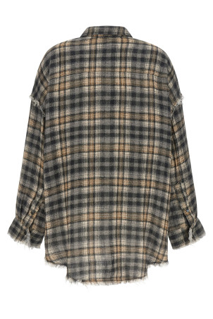 Raw cut hem shirt Gray