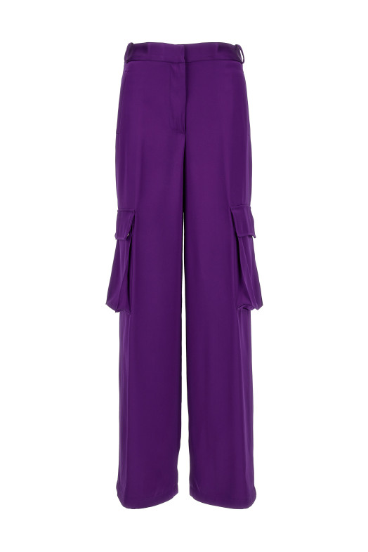 Атласні штани-карго, фіолетові VERSACE 10098441A068381LD60