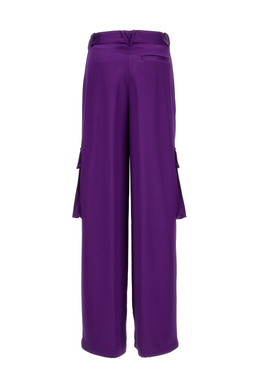 Атласні штани-карго, фіолетові VERSACE 10098441A068381LD60