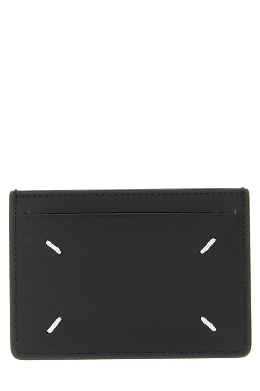 Stitching card holder Black