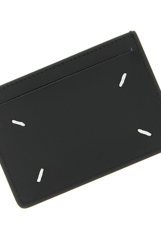 Stitching card holder Black