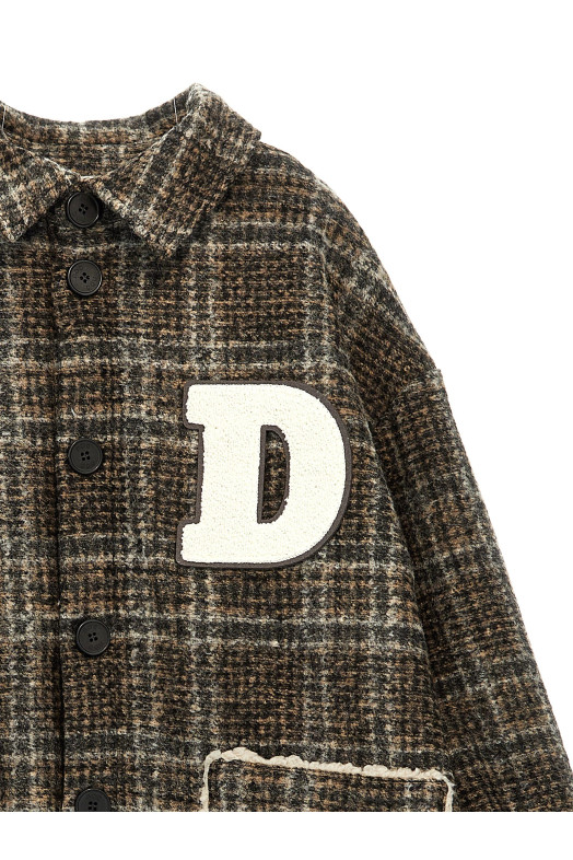 Пальто з бахромою і логотипом, багатоколірне DOUUOD (DT2P54U0113930BG) Пальто з бахромою і логотипом, багатоколірне DOUUOD (DT2P54U0113930BG)