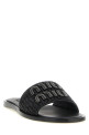 Braided slides with logo Black