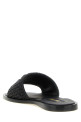 Braided slides with logo Black