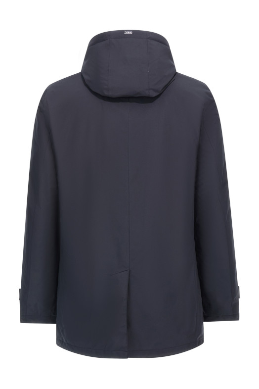 Removable hood parka Blue