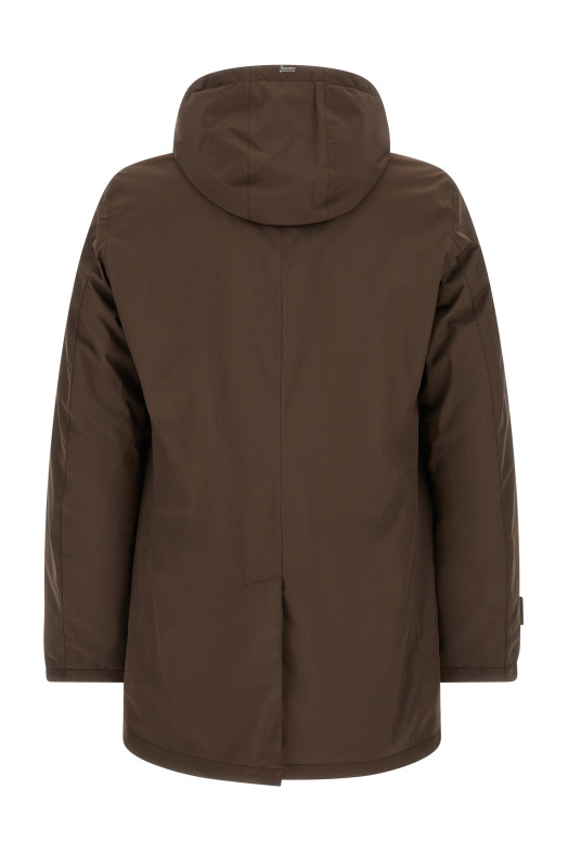 Detachable hood parka Brown