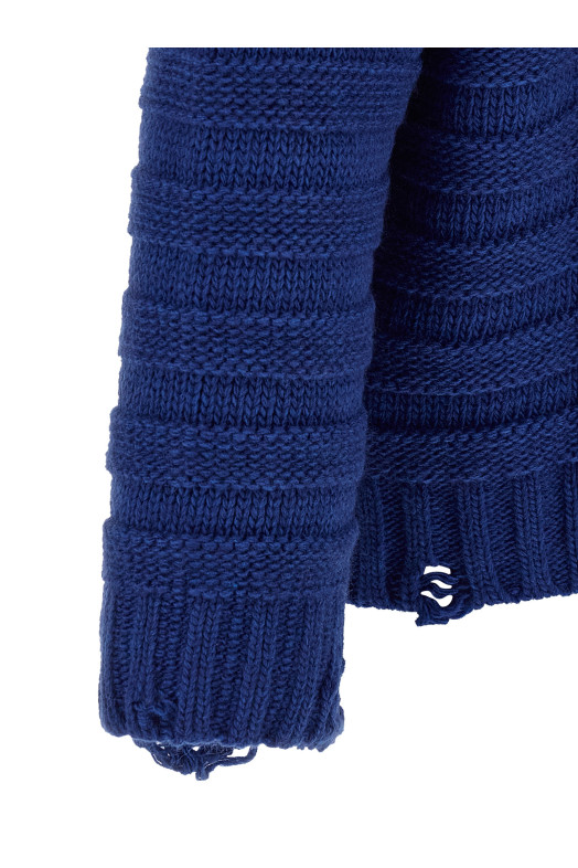 Кардиган из шерсти с эффектом потертости, синий MM6 MAISON MARGIELA SH0HP0005M13040483