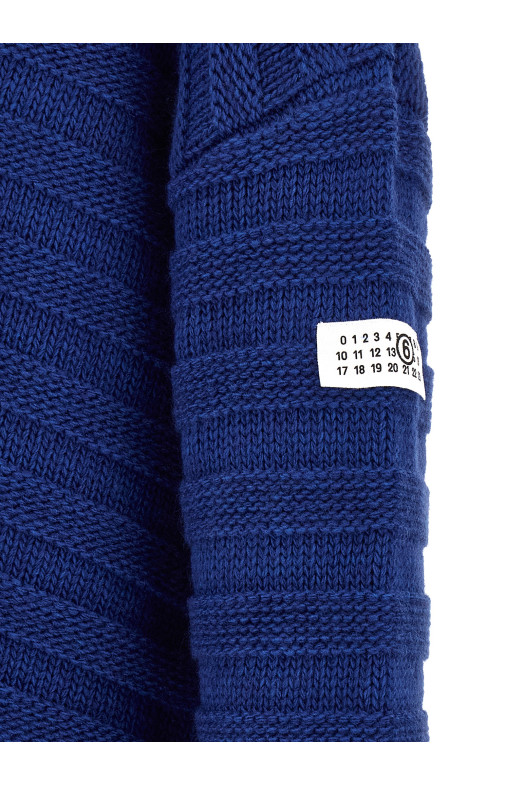 Кардиган из шерсти с эффектом потертости, синий MM6 MAISON MARGIELA SH0HP0005M13040483