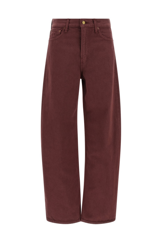 'Leroy Mid Relaxed Bow' jeans Bordeaux