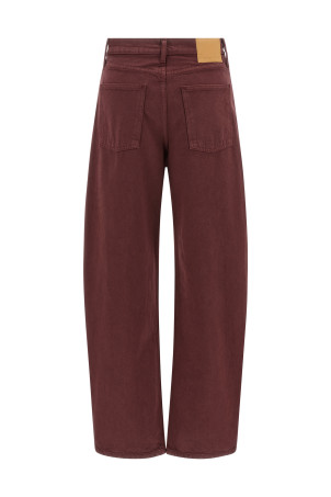 'Leroy Mid Relaxed Bow' jeans Bordeaux