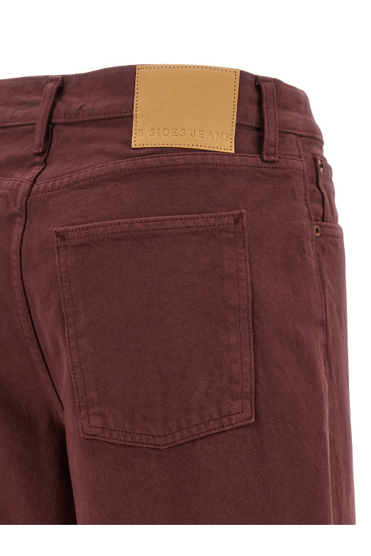'Leroy Mid Relaxed Bow' jeans Bordeaux