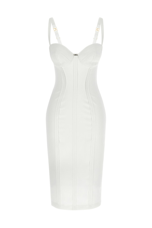 Платье-корсет, белого цвета ELISABETTA FRANCHI AB91861E2360