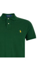 Поло с вышитым логотипом, зелёного цвета POLO RALPH LAUREN 710680784469