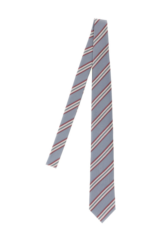 Галстук с узором в полоску, серый BRUNELLO CUCINELLI MR8370018C004