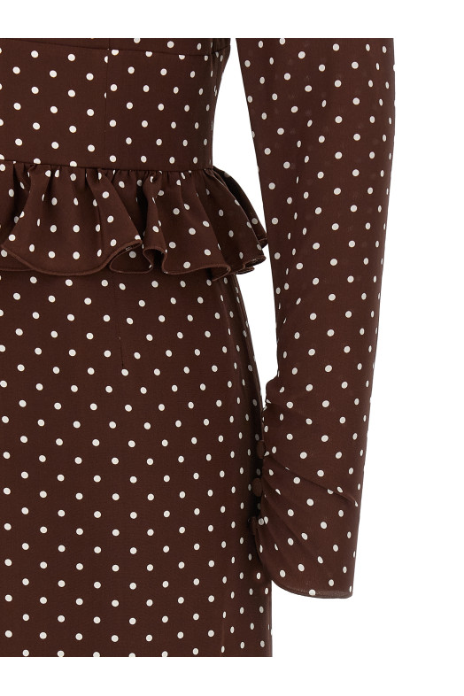 Платье «Polka Dot Midi», коричневое FABX4281F46861659