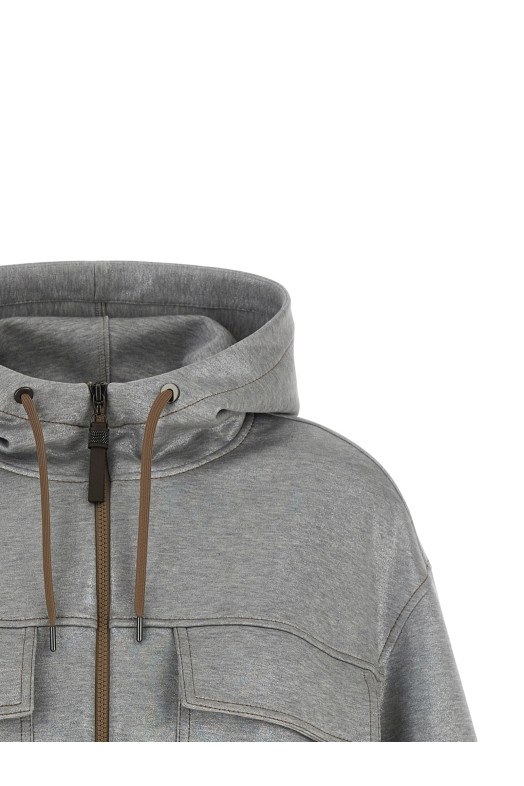 Бомбер «Shiny Zipper Pull», серебристый MQ980SQ906C001