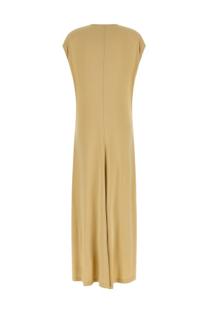 'V-neck' dress Beige