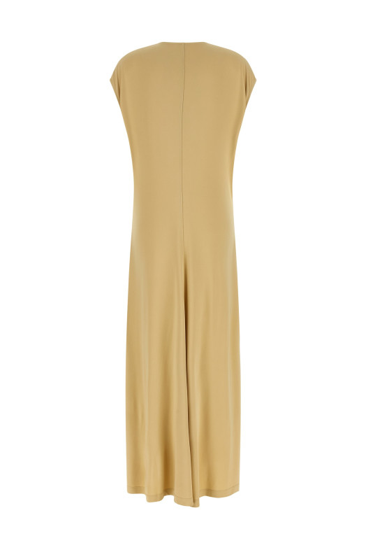 'V-neck' dress Beige
