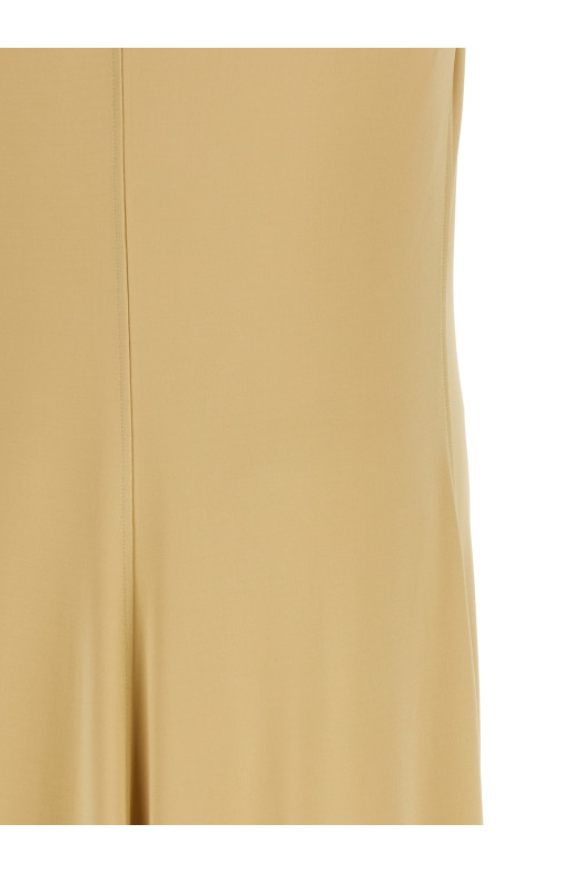'V-neck' dress Beige