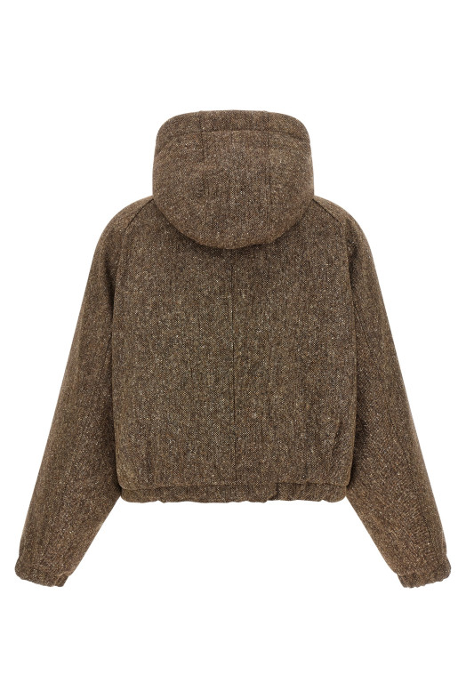Donegal tweed down jacket  Brown