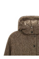 Donegal tweed down jacket  Brown
