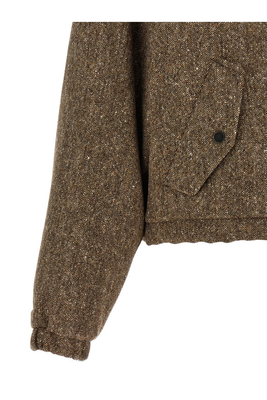 Donegal tweed down jacket  Brown