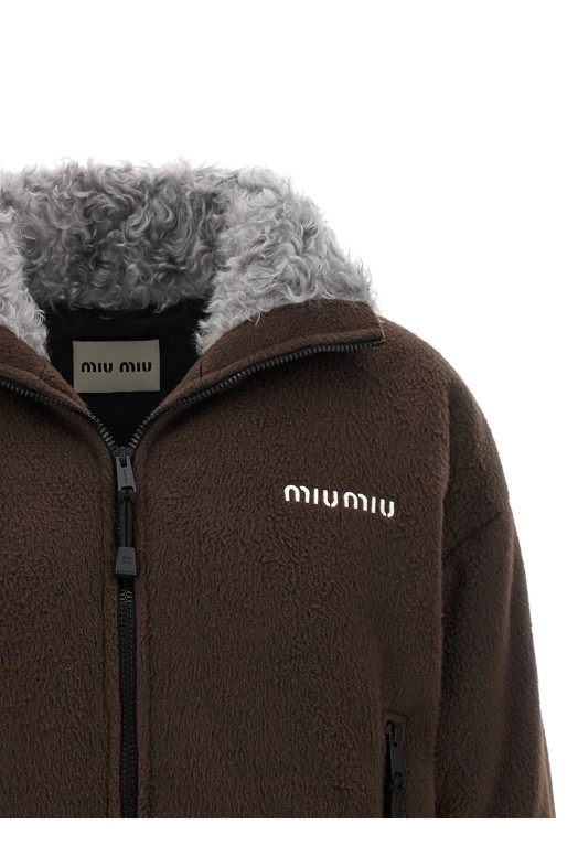 Pile down jacket Brown