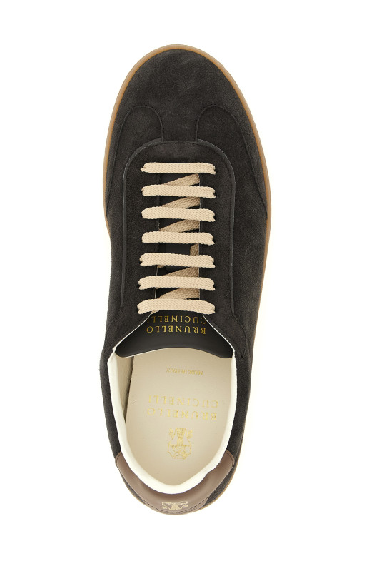 Сникеры из замши  Серые BRUNELLO CUCINELLI MZUMGLJ336CLV06