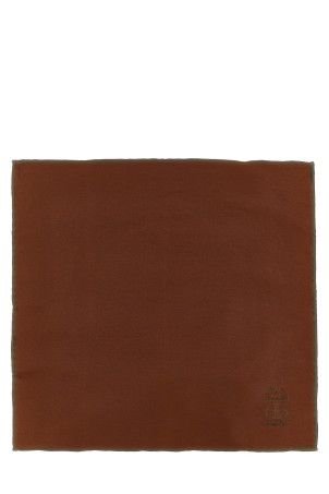 Двусторонняя клатч-сумочка с карманом  Коричневая BRUNELLO CUCINELLI MI8900091C9760