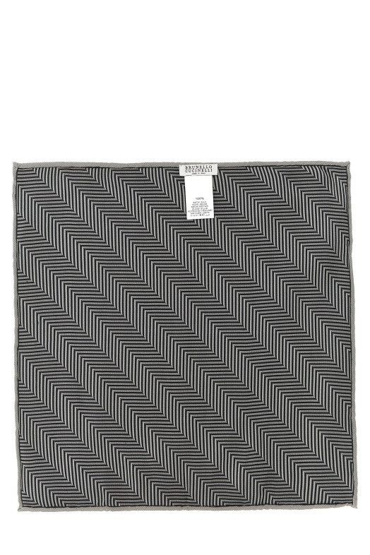 Chevron pocket clutch  Gray