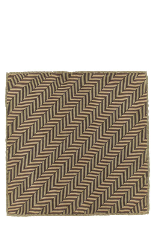 Chevron pocket clutch  Beige