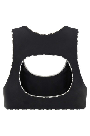 'Moschino' sporty top  Black-grey
