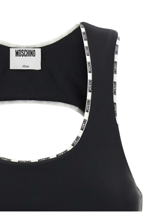 'Moschino' sporty top  Black-grey