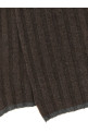 Ribbed cashmere knit scarf  Brown