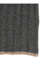 Ribbed cashmere knit scarf  Gray