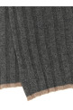 Ribbed cashmere knit scarf  Gray