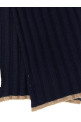 Ribbed cashmere knit scarf  Blue