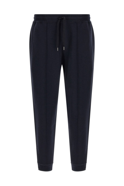 Cotton, cashmere and silk joggers  Blue