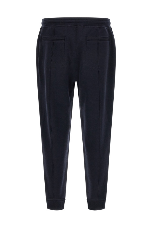 Cotton, cashmere and silk joggers  Blue