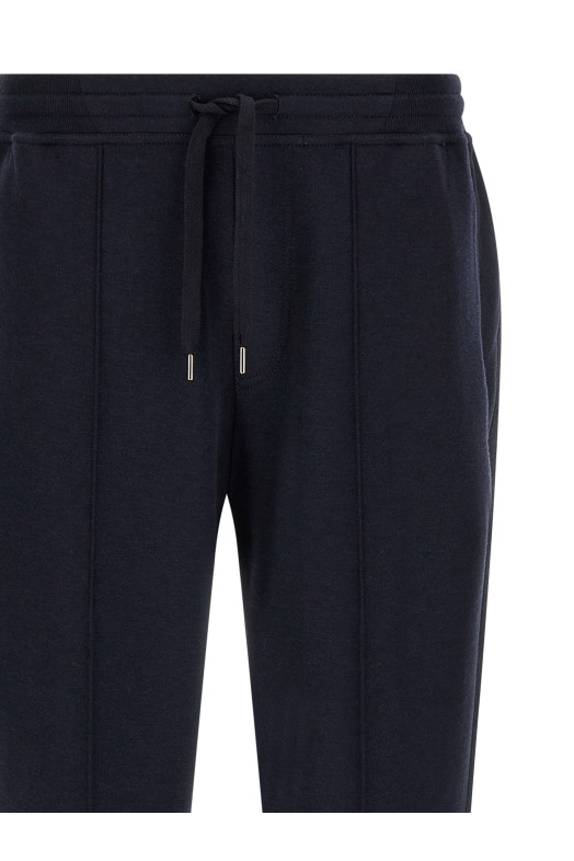 Cotton, cashmere and silk joggers  Blue