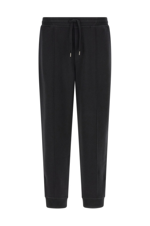 Cotton, cashmere and silk joggers  Black